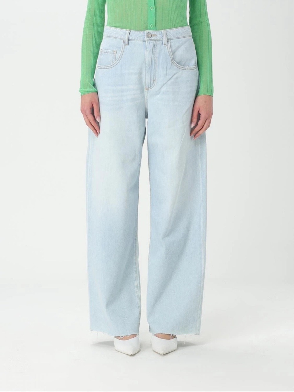 ICON Denim Poppy High Rise Wide Leg Jeans Light Wash Women’s Size 27